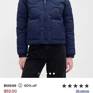 GAP Dark Blue Women's Puffer Jacket
